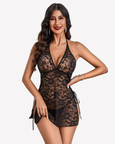 Deep Lace Side Slit Boudoir Outfits